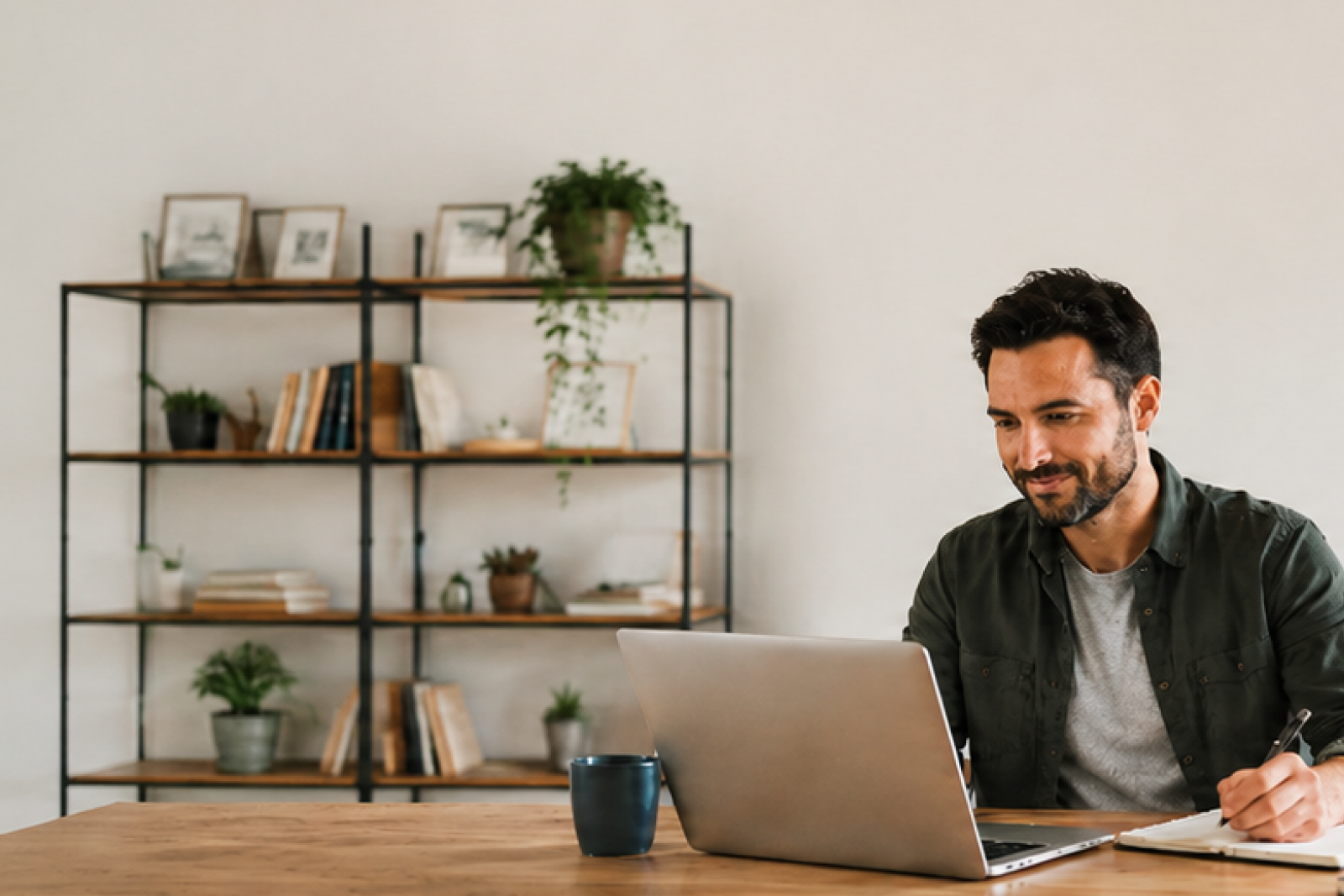 Author writing a blog article